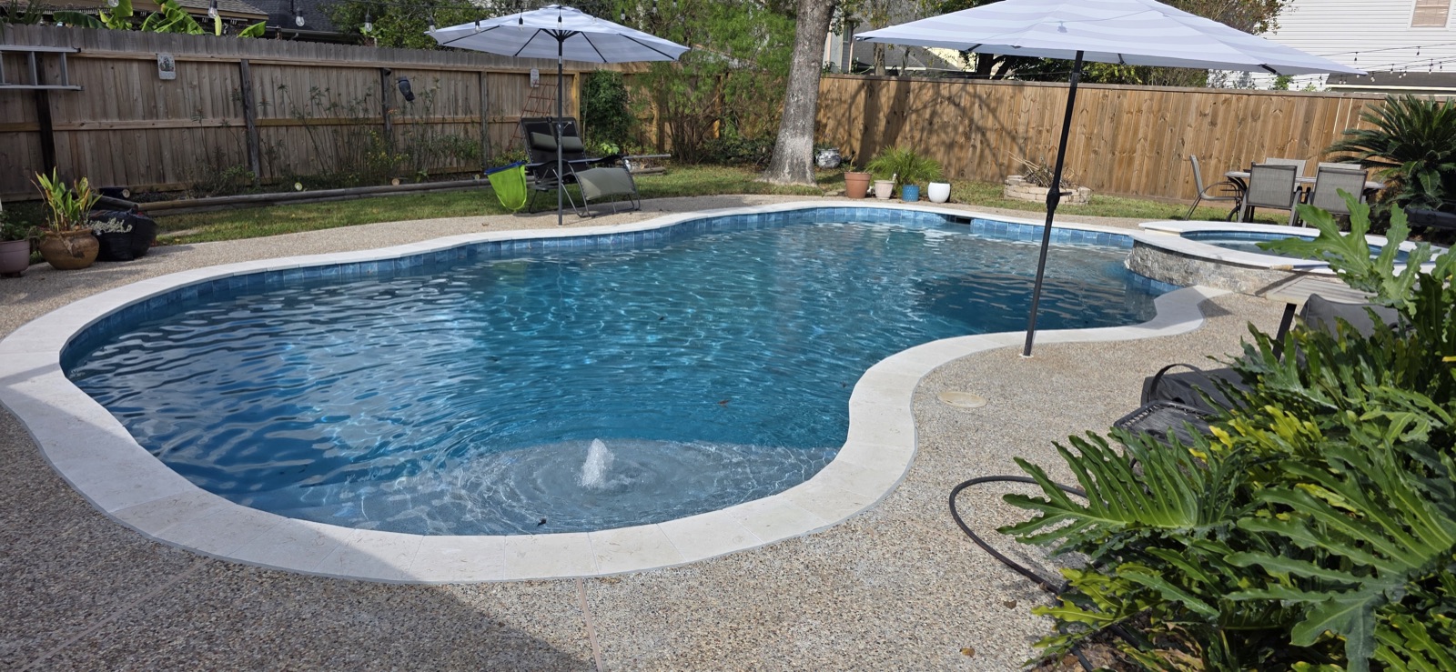 Custom gunite pool by Dynamic Custom Pools, Houston