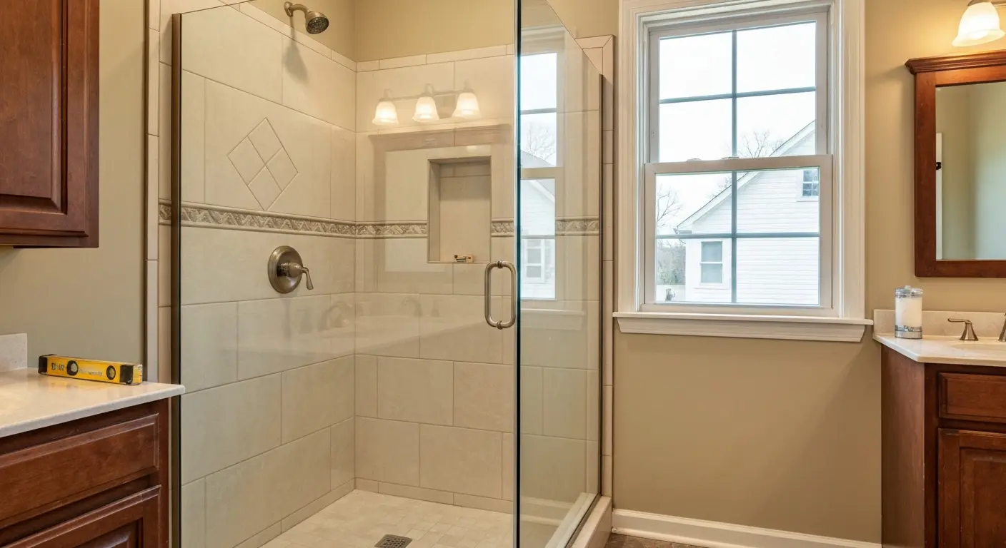 Walk-in shower installation