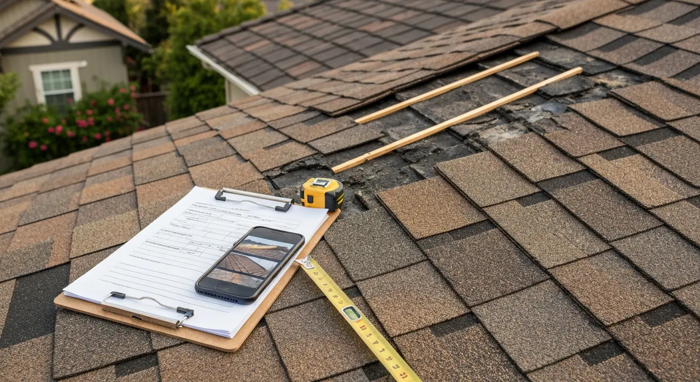 Insurance claim roof damage