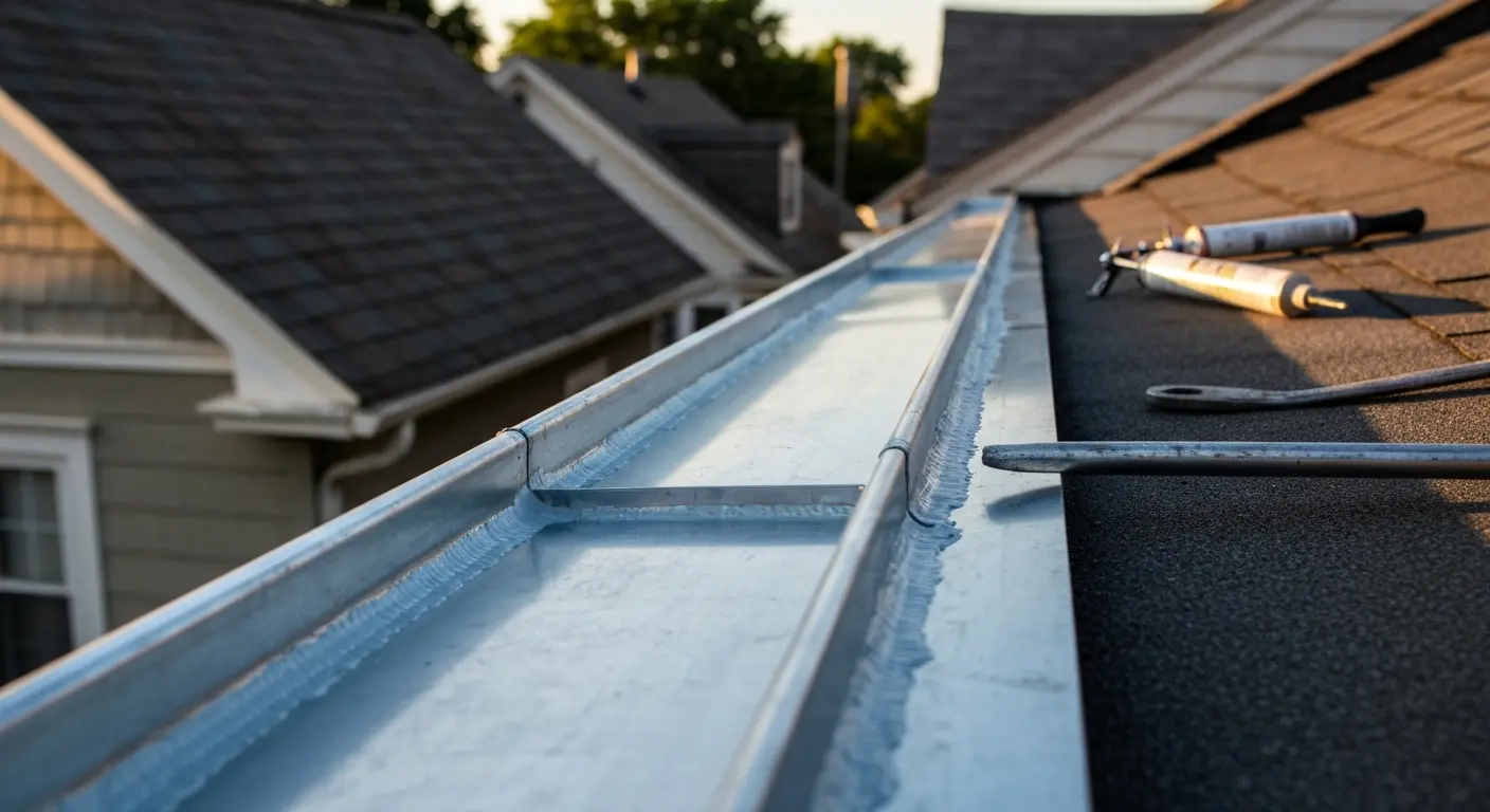 Roof leak and flashing repair