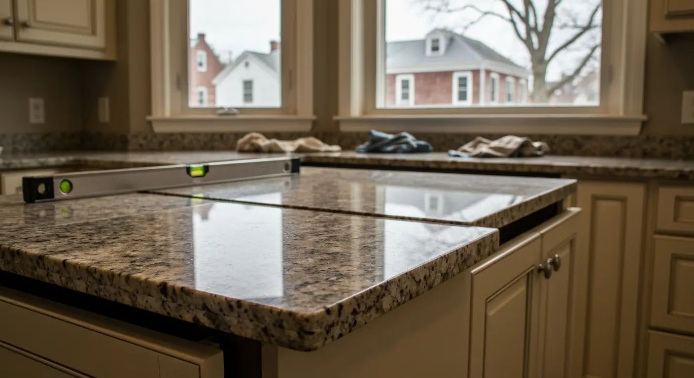 Granite countertop installation