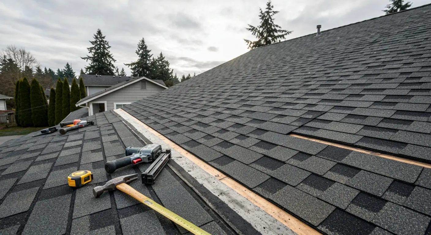 Storm damage roof repair