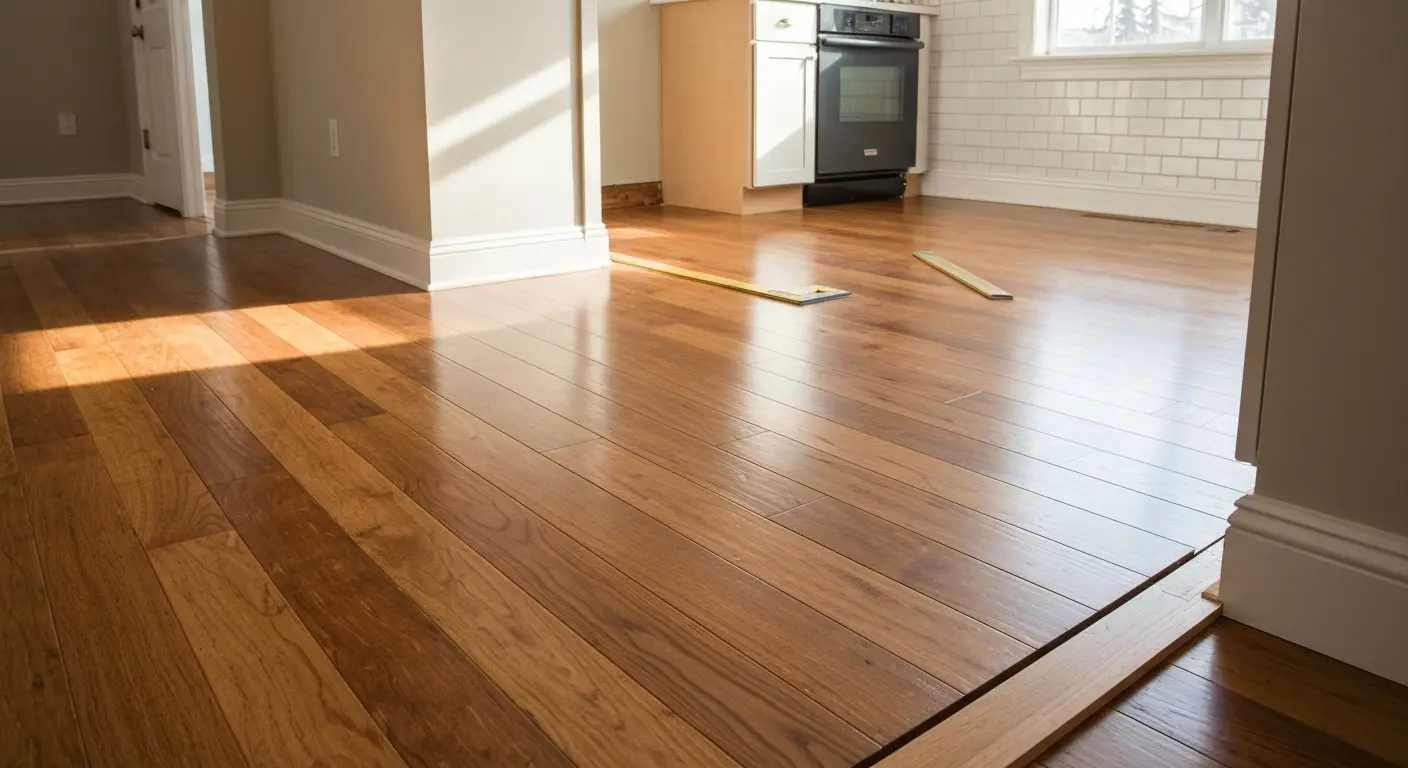Hardwood kitchen flooring