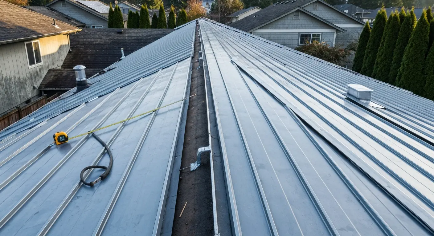 Metal roof installation