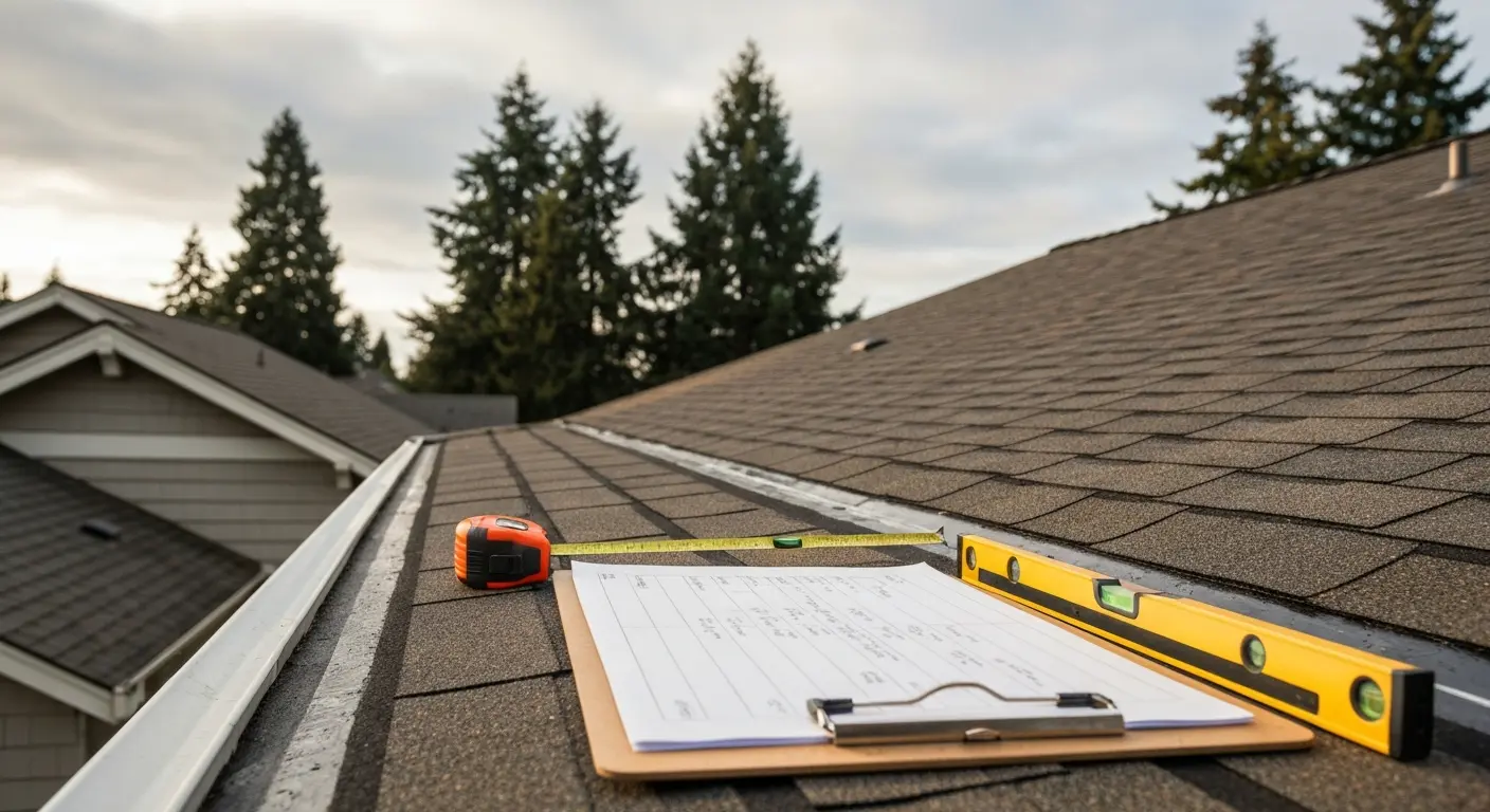 Roof maintenance inspection