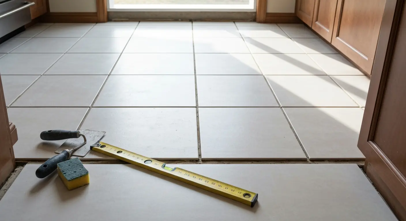 Tile kitchen flooring
