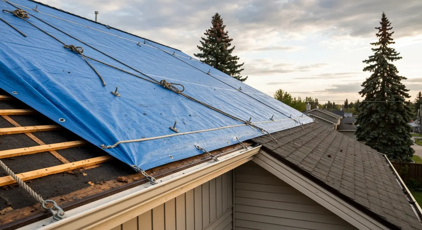 Storm damage roof repair