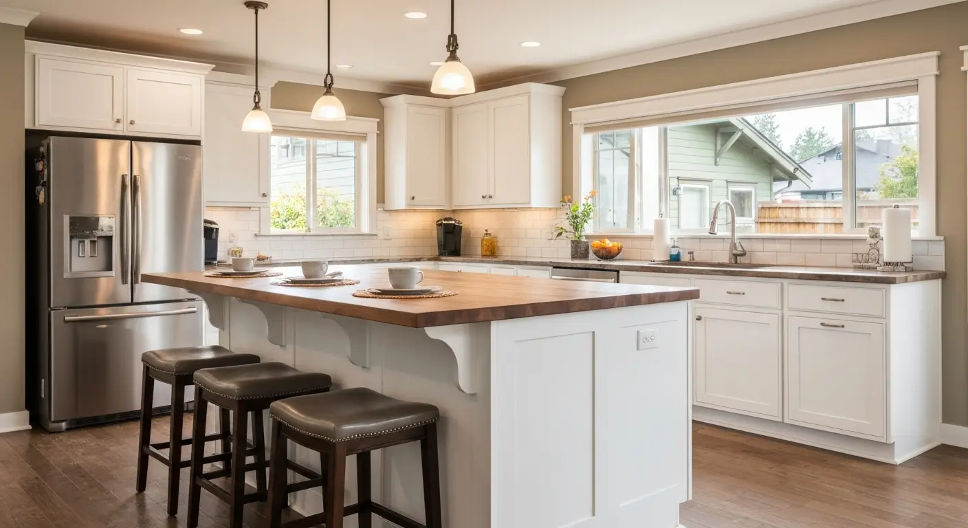 Eat-at kitchen island with seating