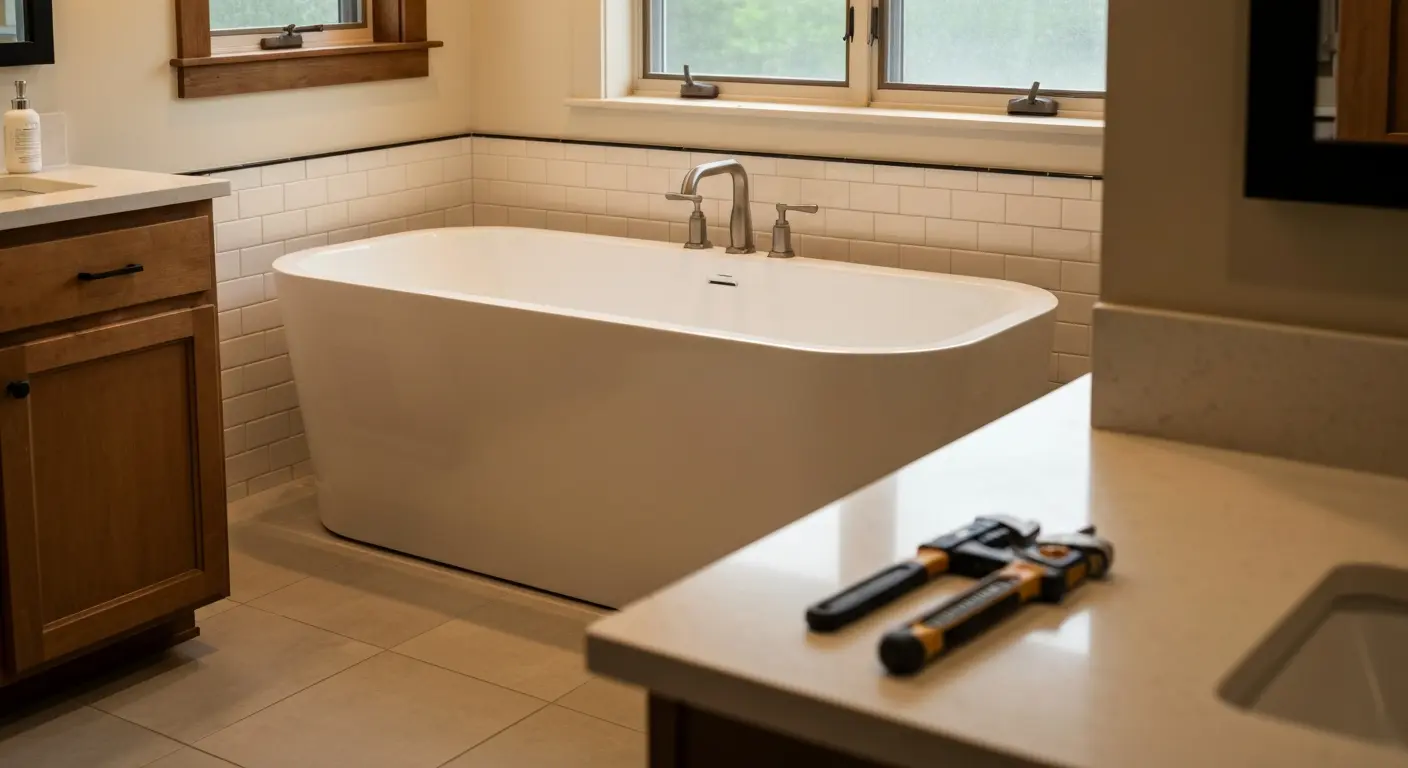 Soaking tub installation