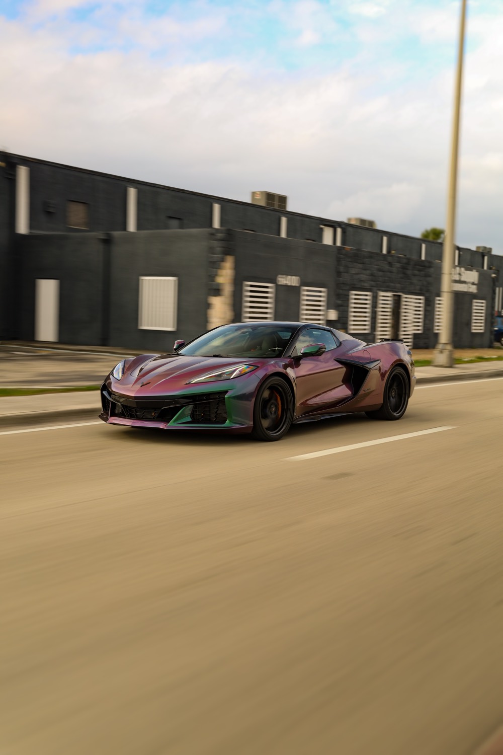 Color shift wrap on a Corvette