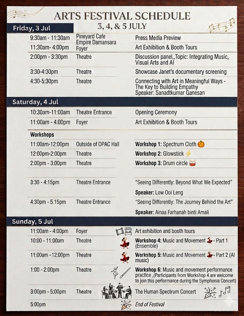 Festival Schedule