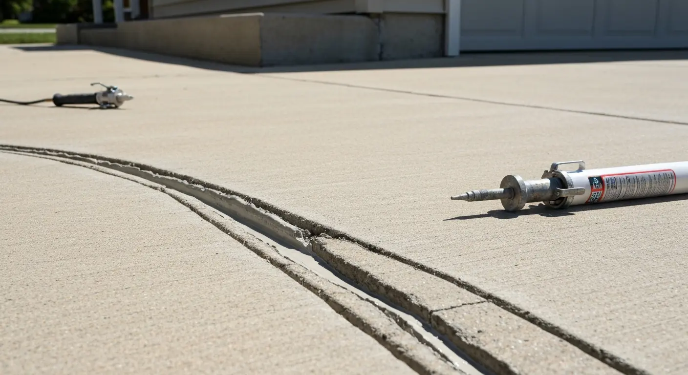 Crack filling and repair work