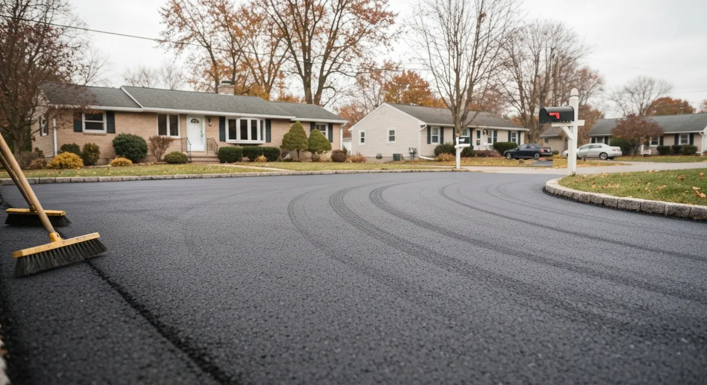 New asphalt driveway installation in Springfield