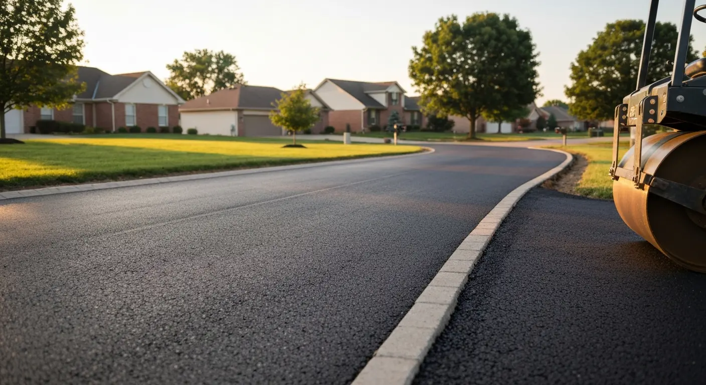 Asphalt driveway installation