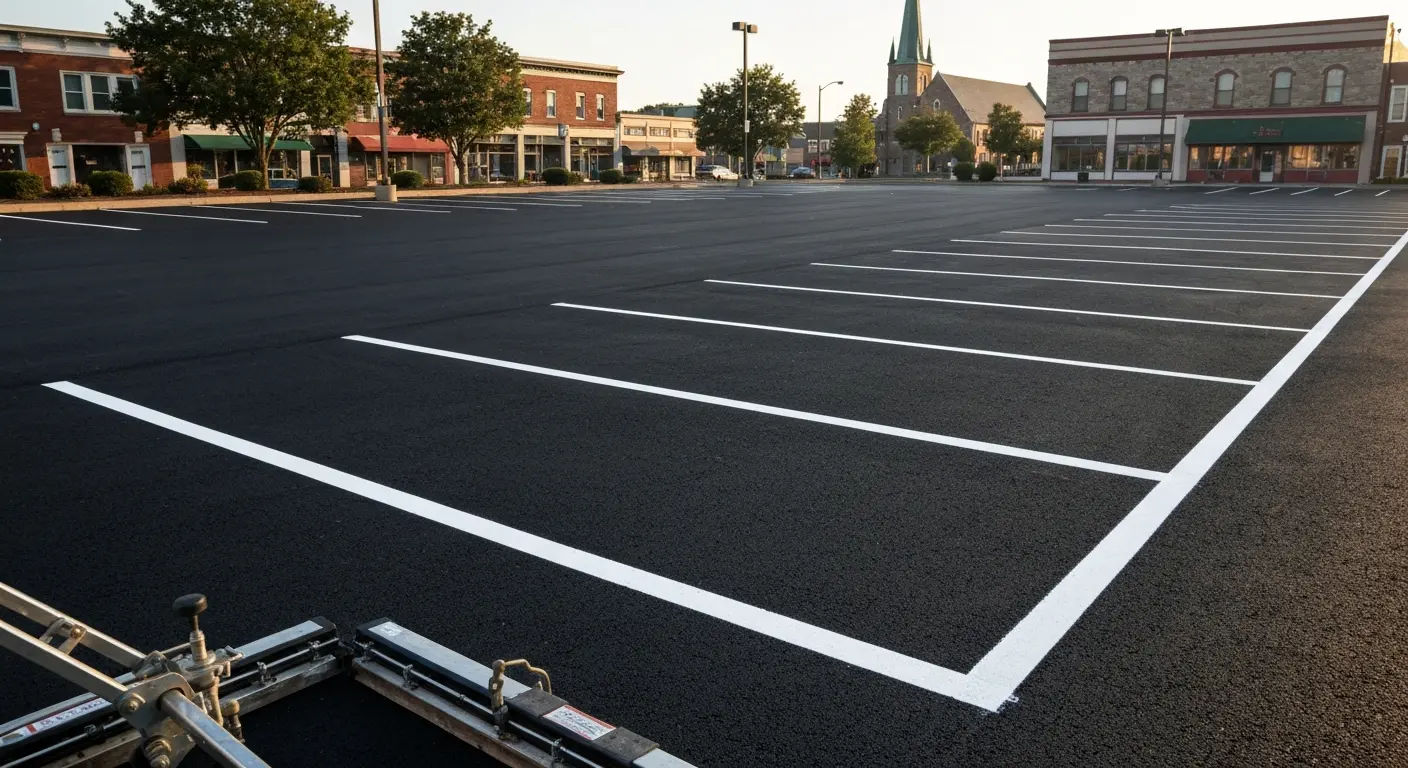 Parking lot resurfacing