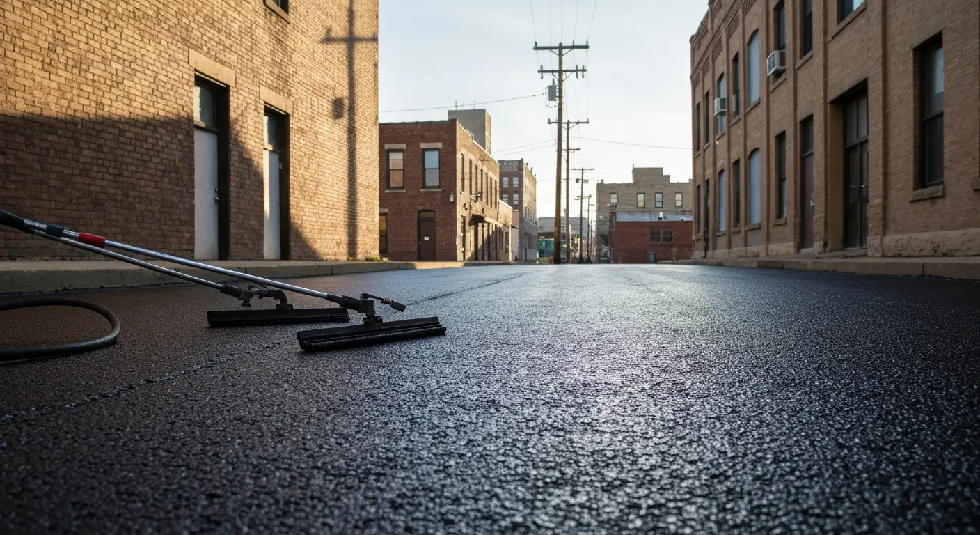 Crack sealing and seal coating service