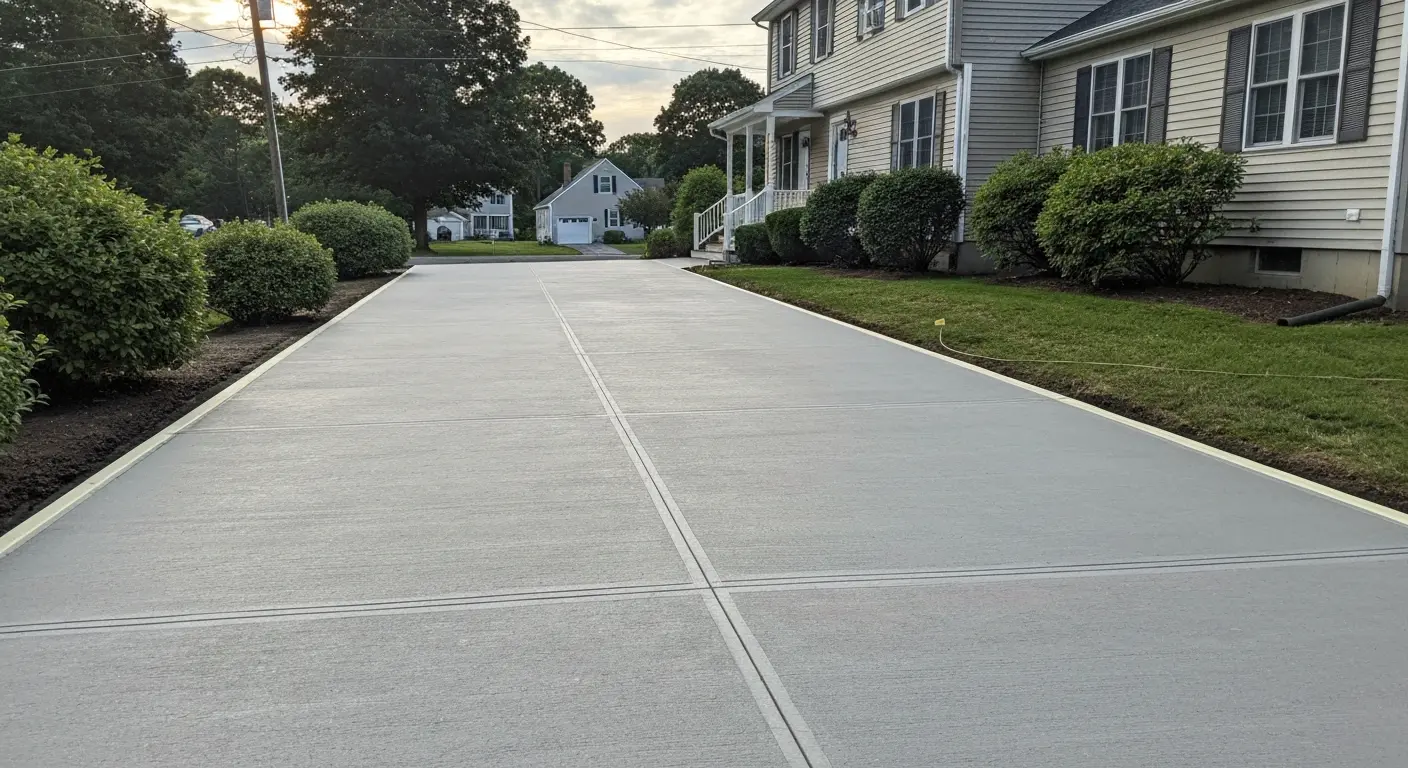 Concrete driveway