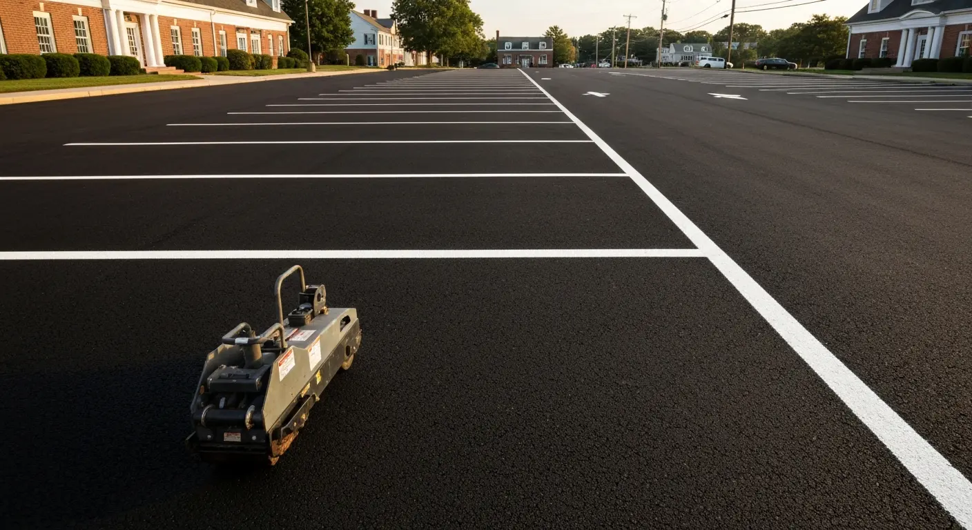 Commercial parking lot paving