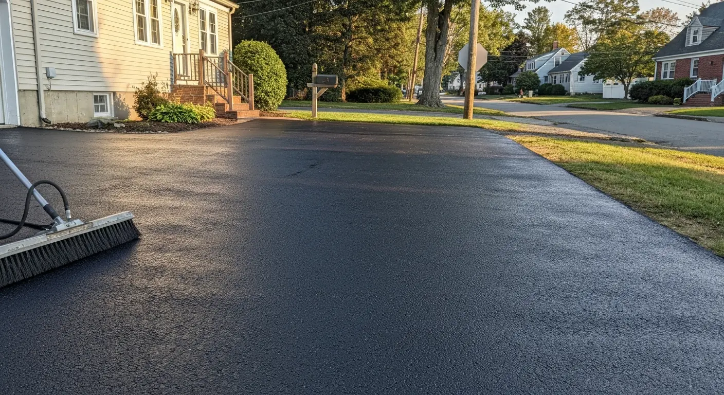 Residential driveway sealing