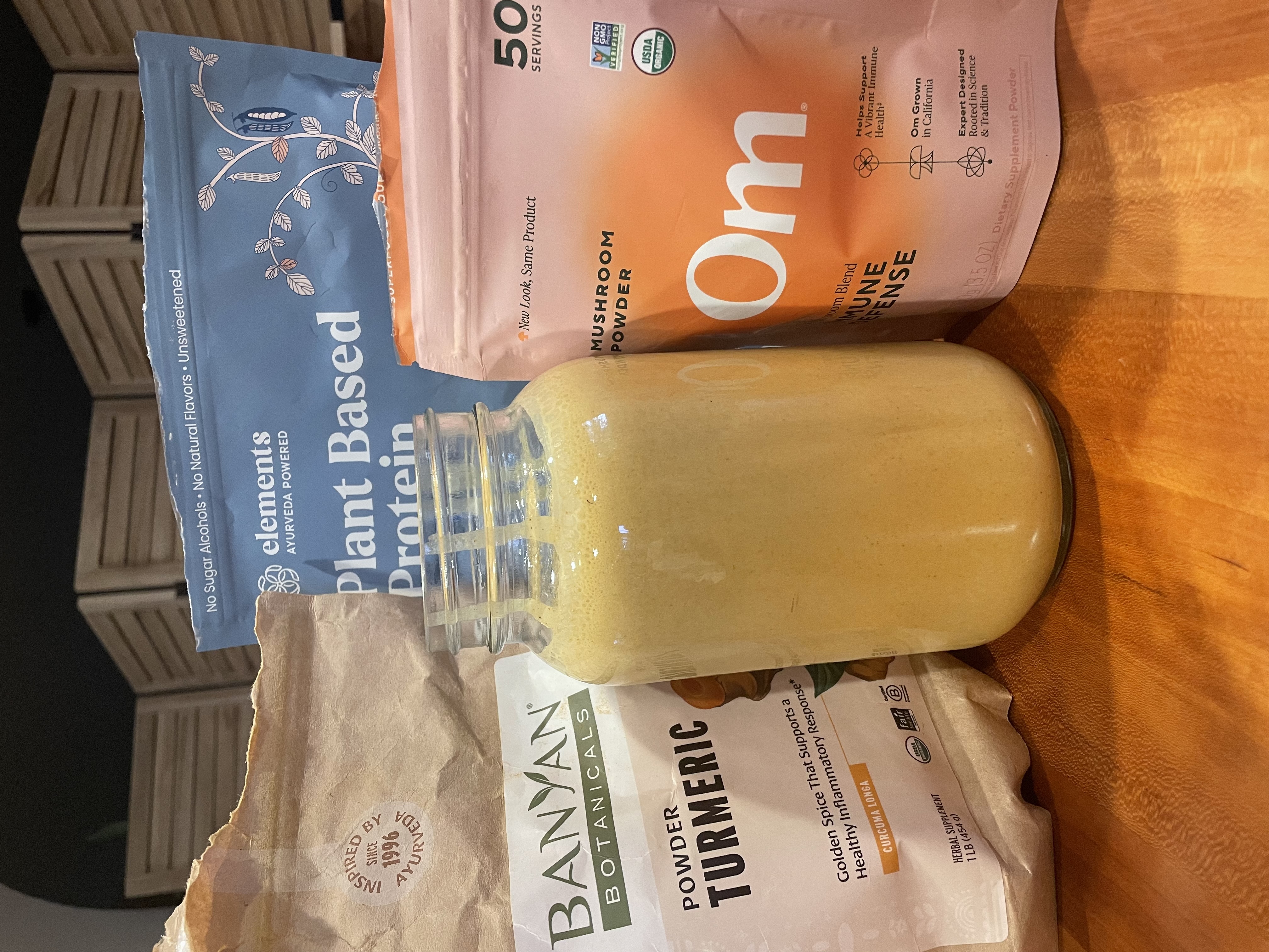 High Protein Coffee Creamer with Elements Truffles Protein Powder and Om Mushroom Powder