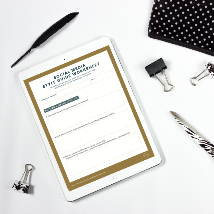 Social Media Style Guide Worksheet