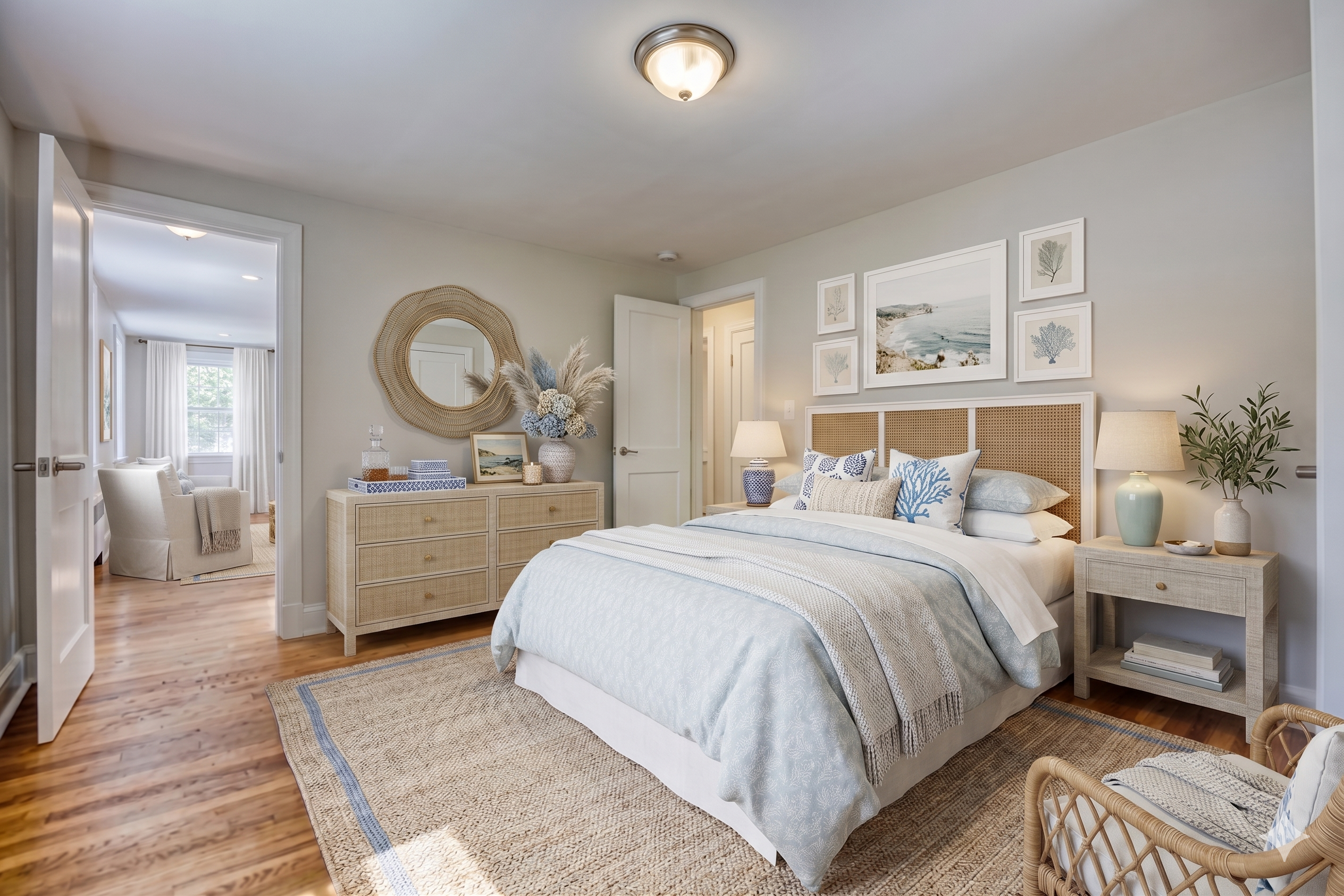 Staged bedroom