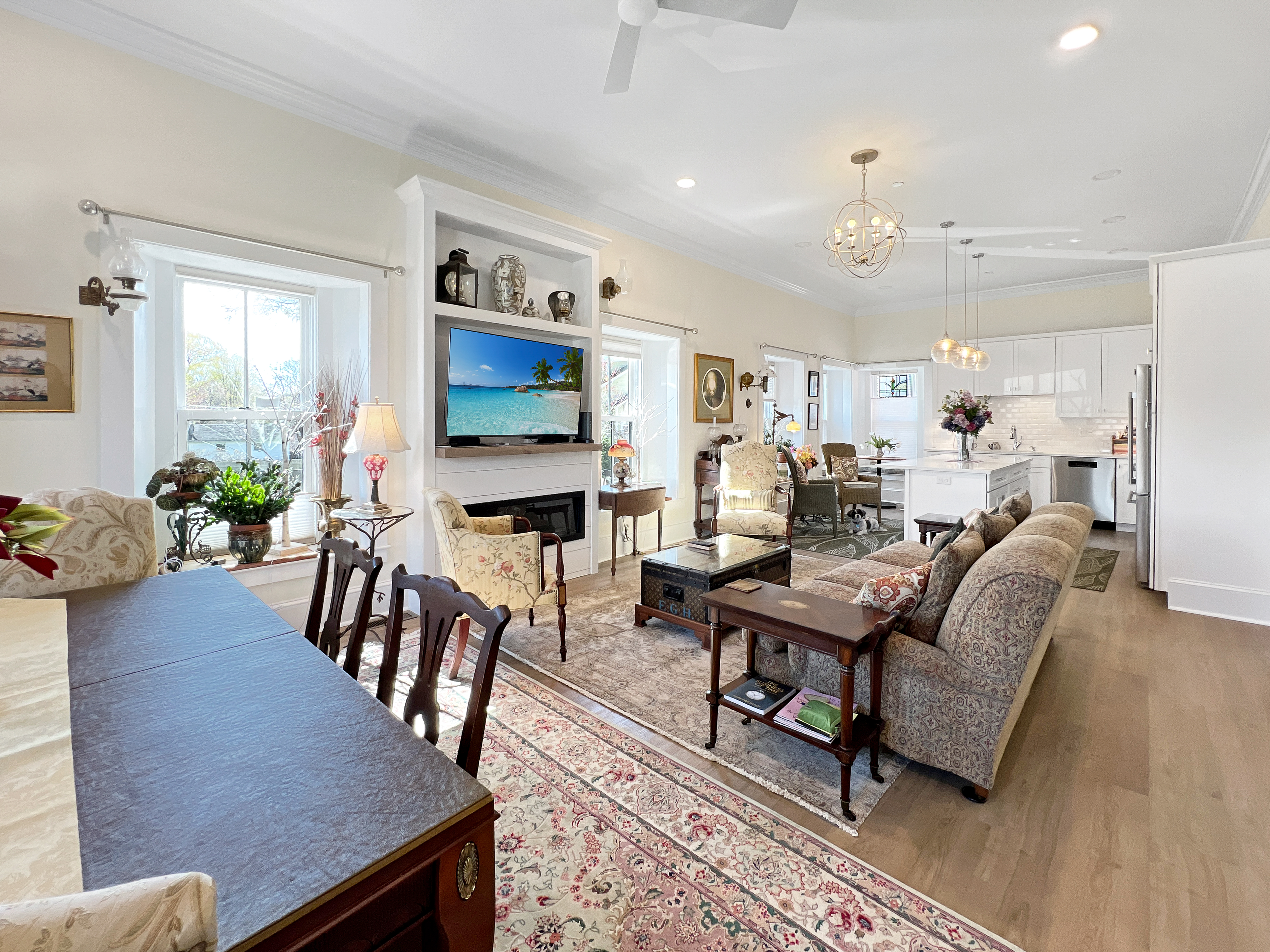 Cluttered living room