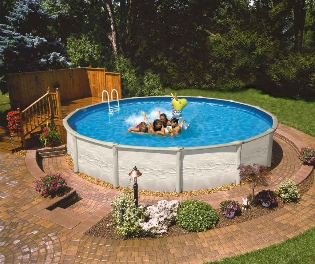 above ground pool outdoor installation