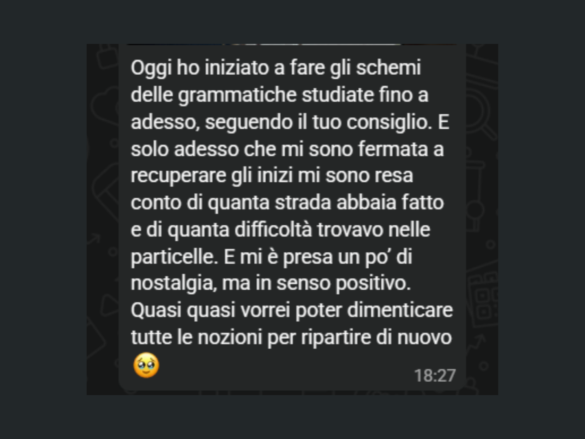 Feedback studente LangUnity su WhatsApp 11