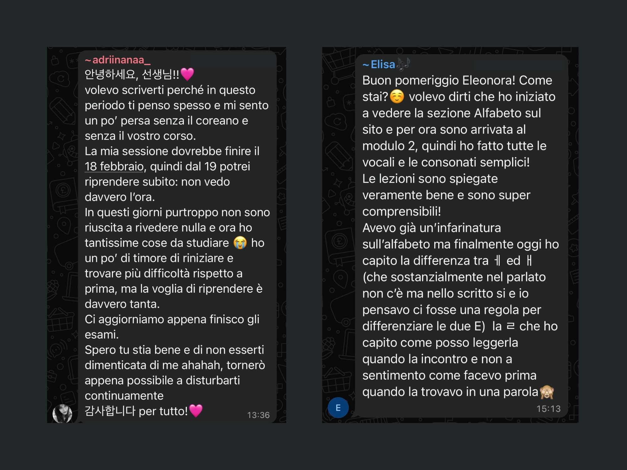 Feedback studente LangUnity su WhatsApp 17