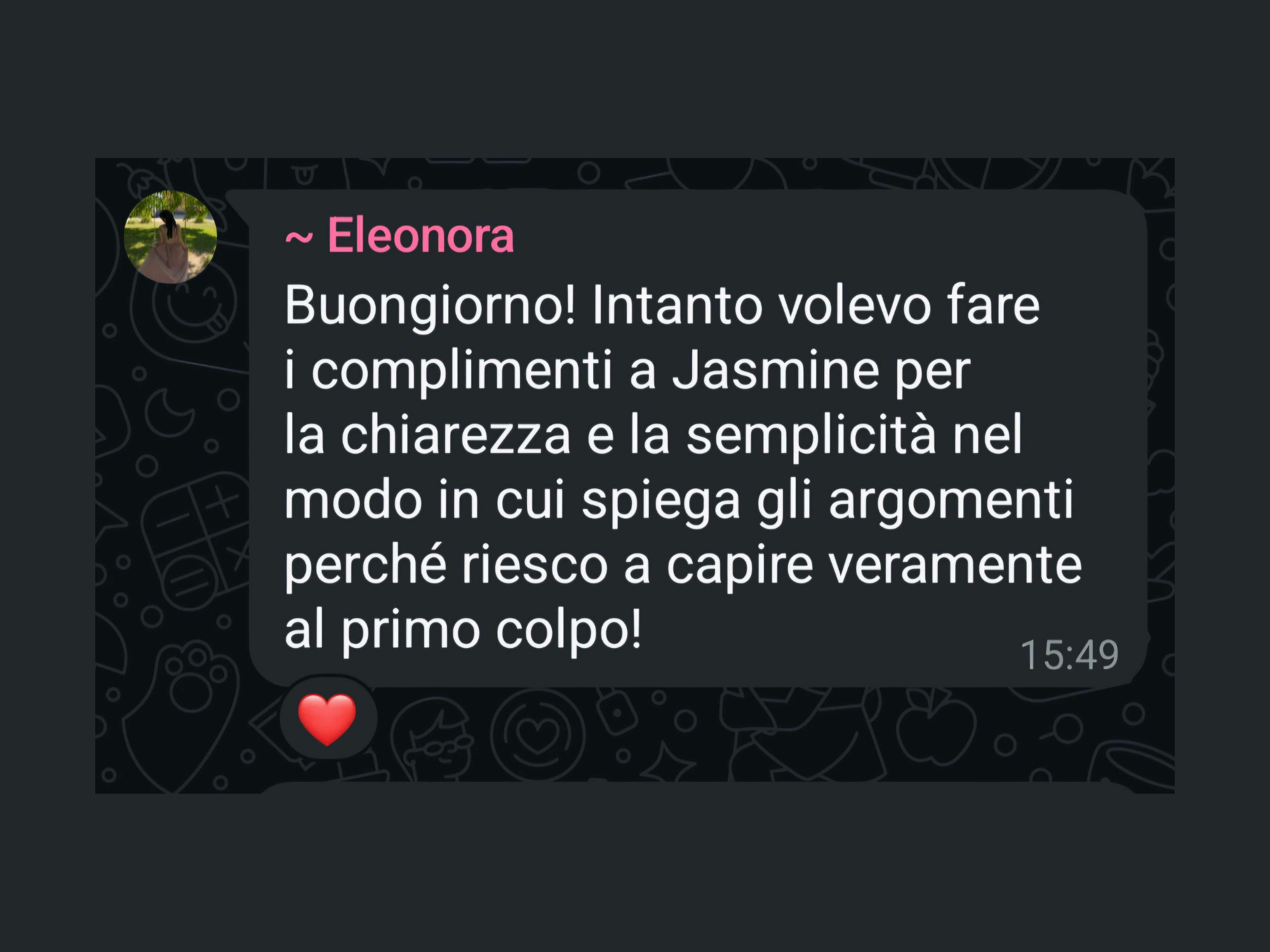 Feedback studente LangUnity su WhatsApp 20