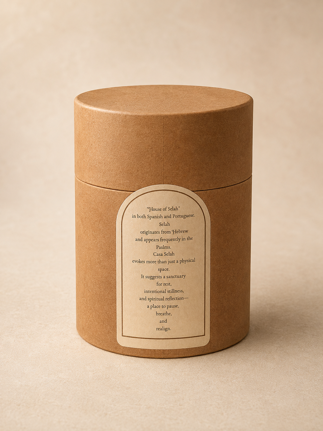 The back of the Casa Selah vessel, carrying the meaning of the name.