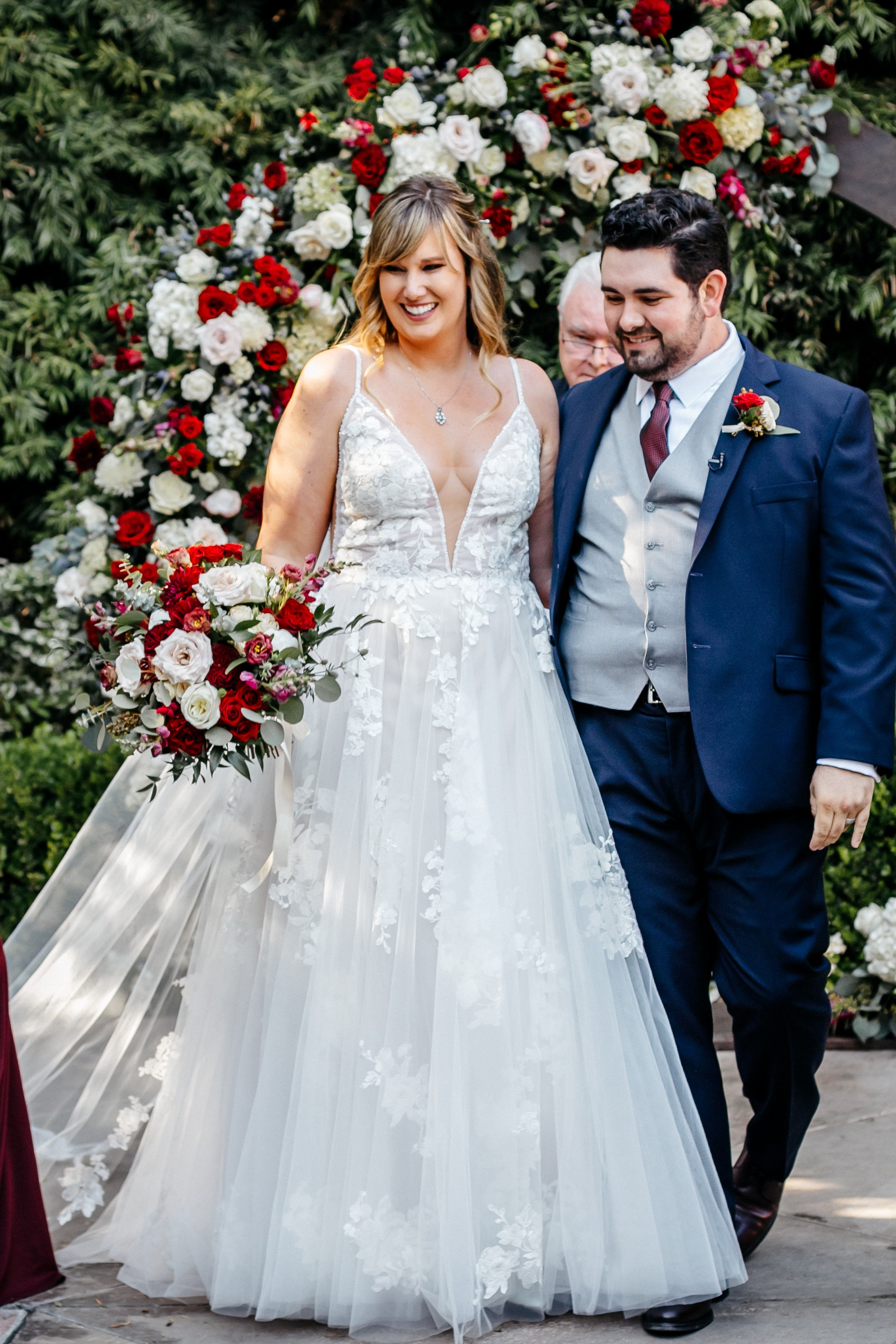 Wedding ceremony with saguaro silhouette