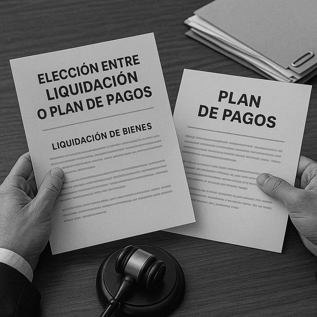 Liquidación o plan de pagos