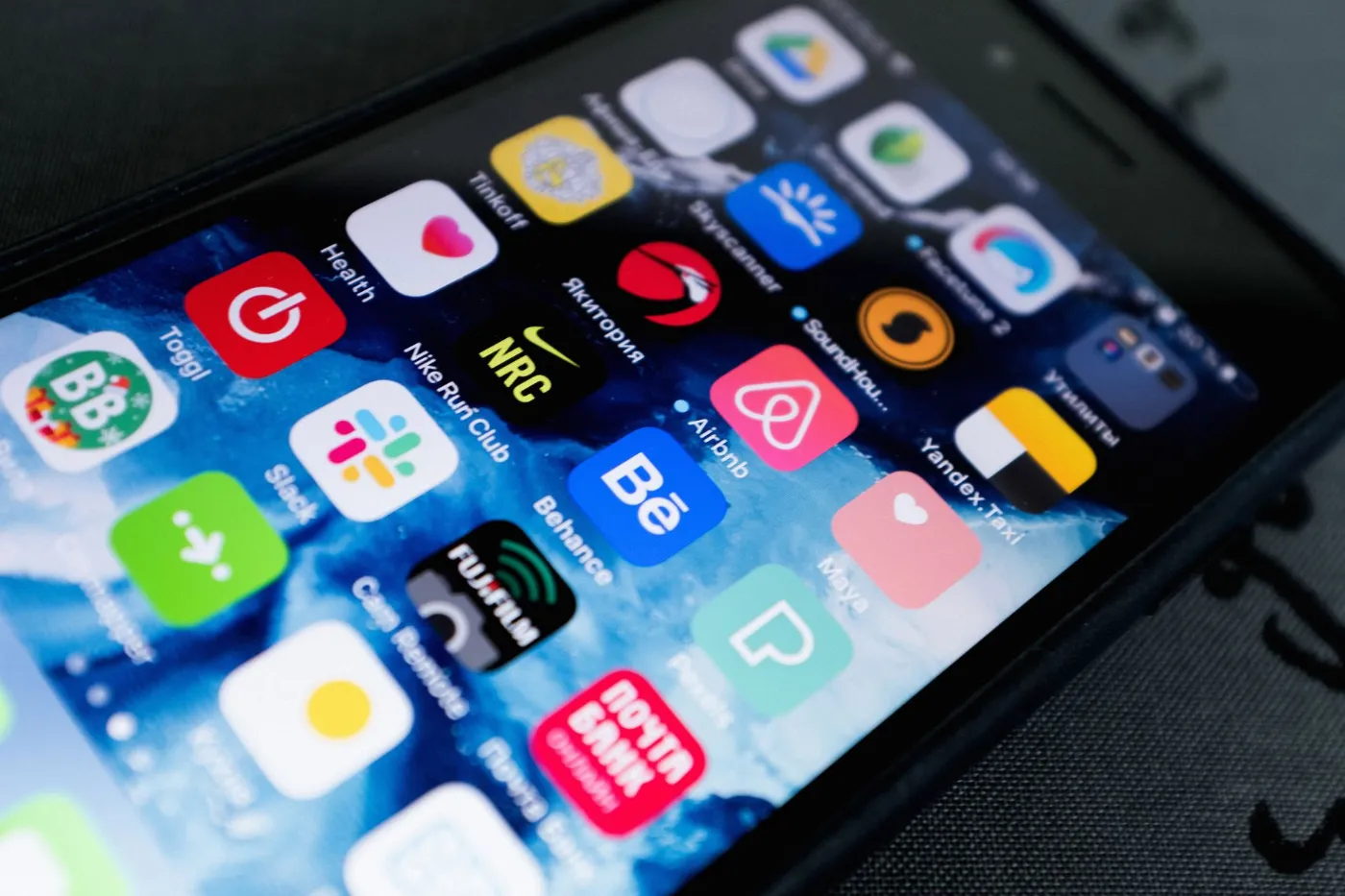 A phone screen crowded with app icons