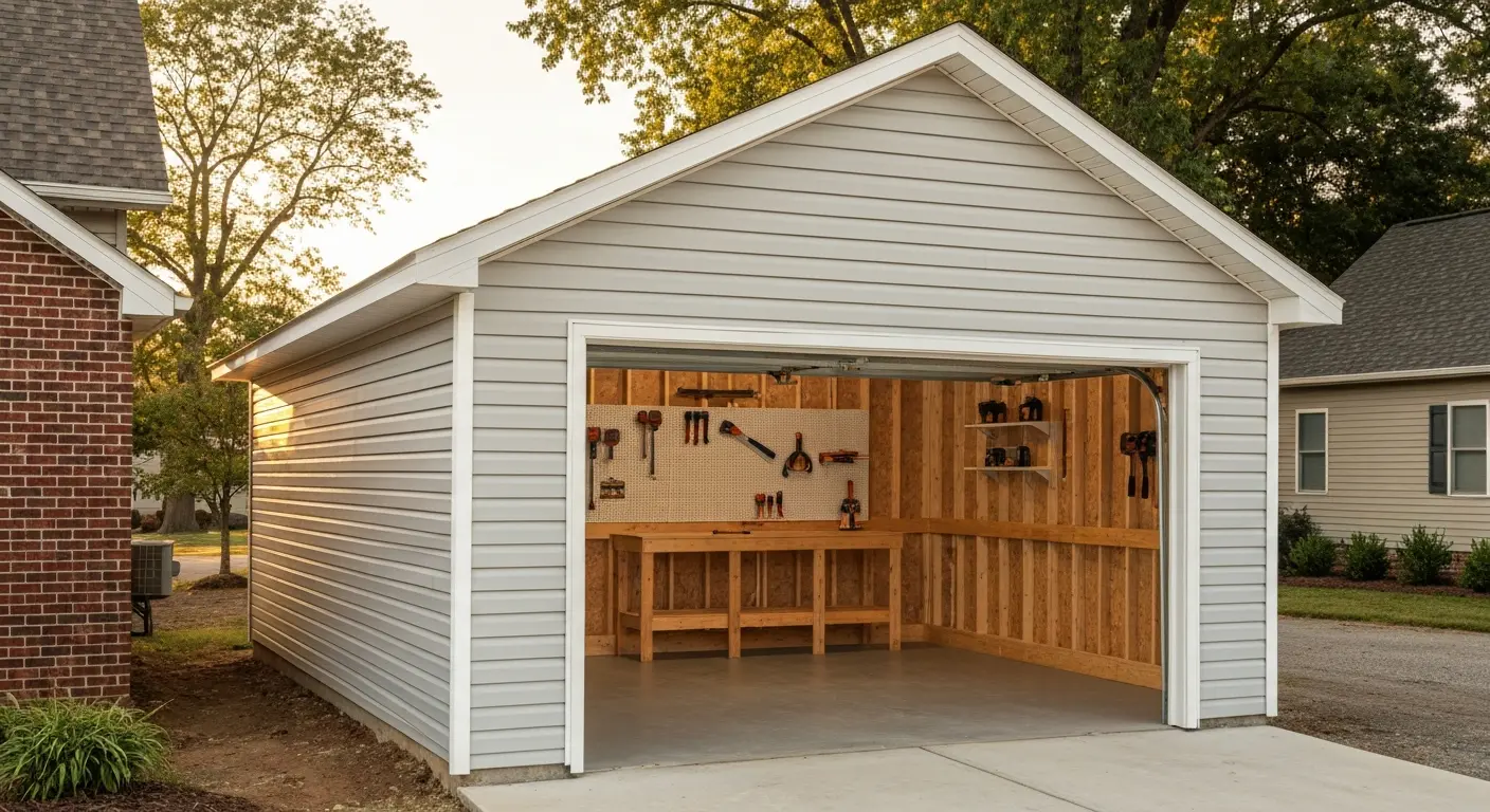 Detached garage construction