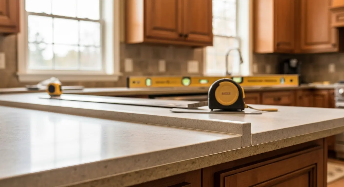 Kitchen countertop installation