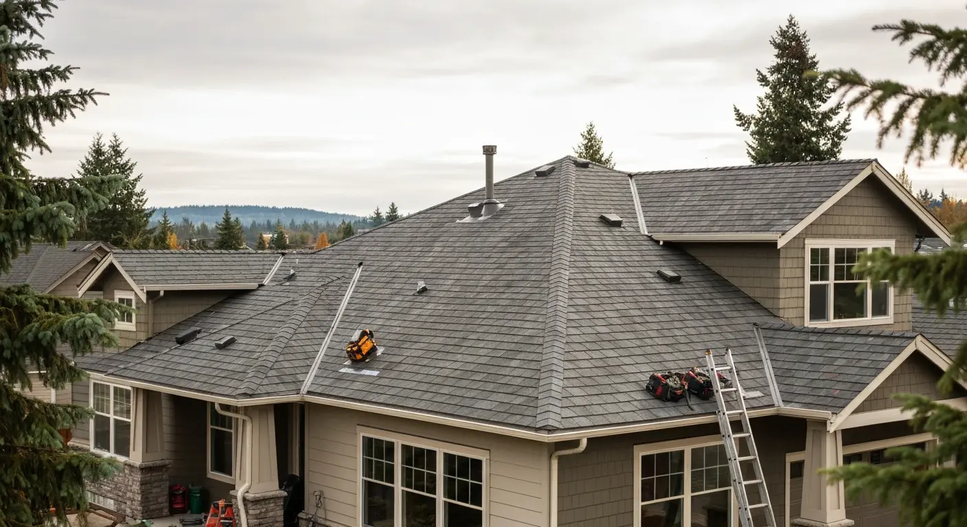 New construction roof installation