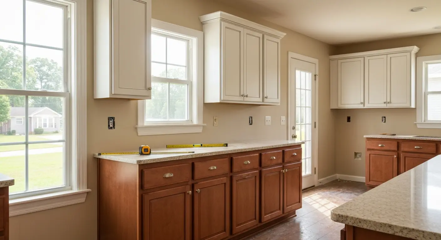 Custom cabinet installation