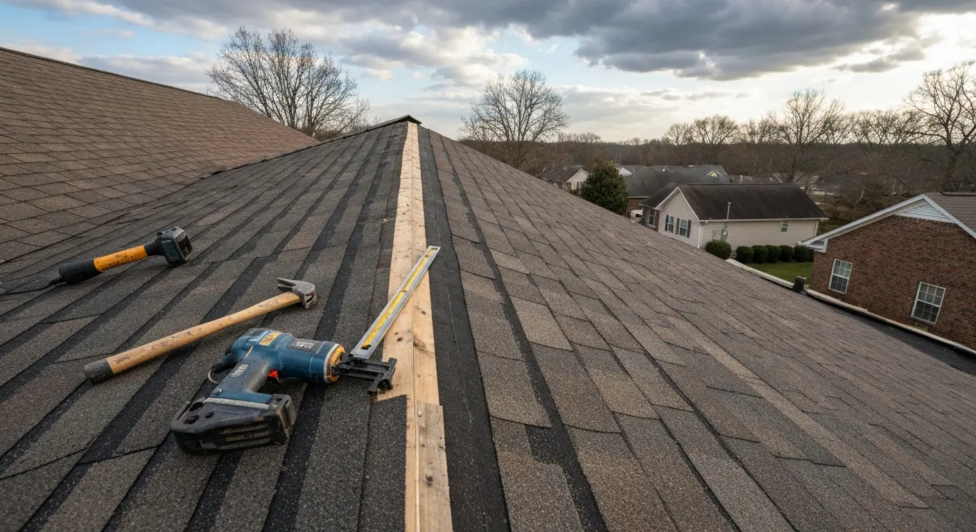 Storm damage roof repair