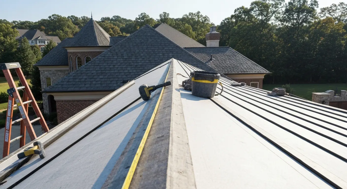 New construction roofing project in Brentwood