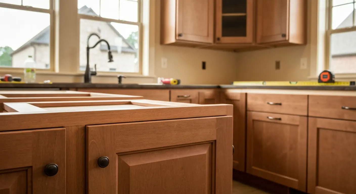 Custom cabinet installation