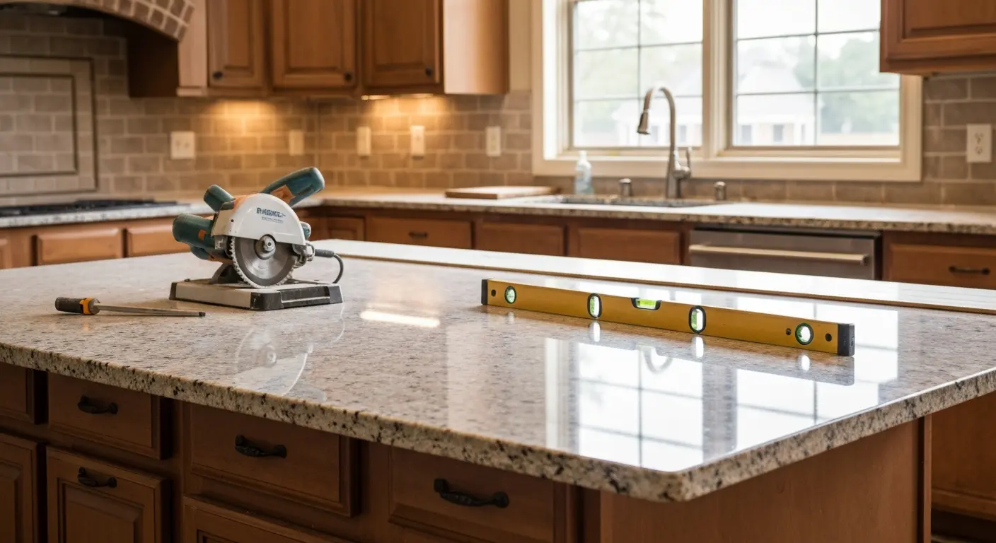 Kitchen countertop installation