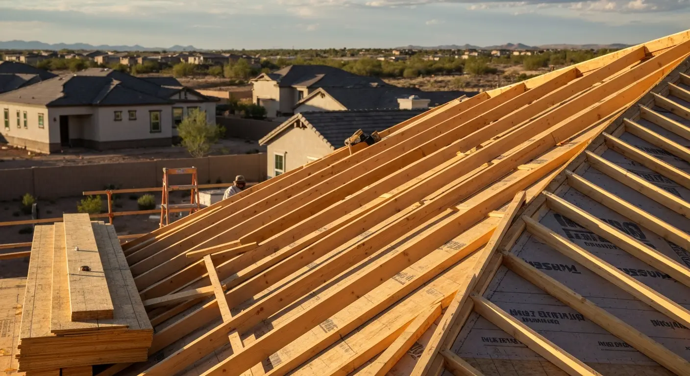 New construction roofing installation