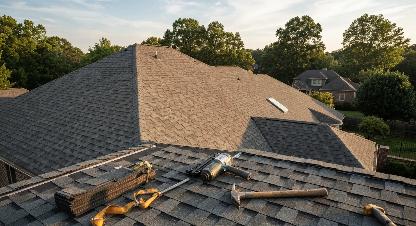 Roof replacement on Brentwood home