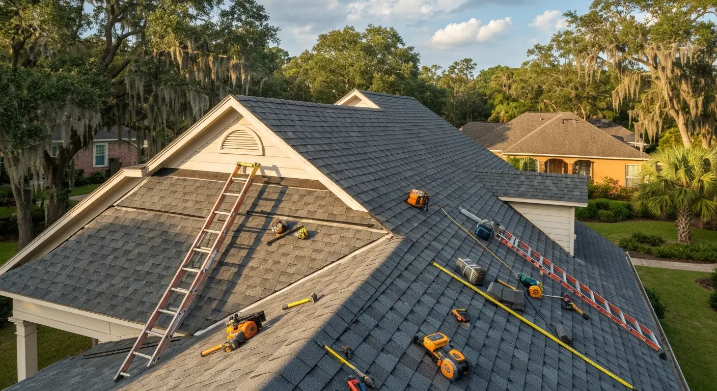Roof replacement work