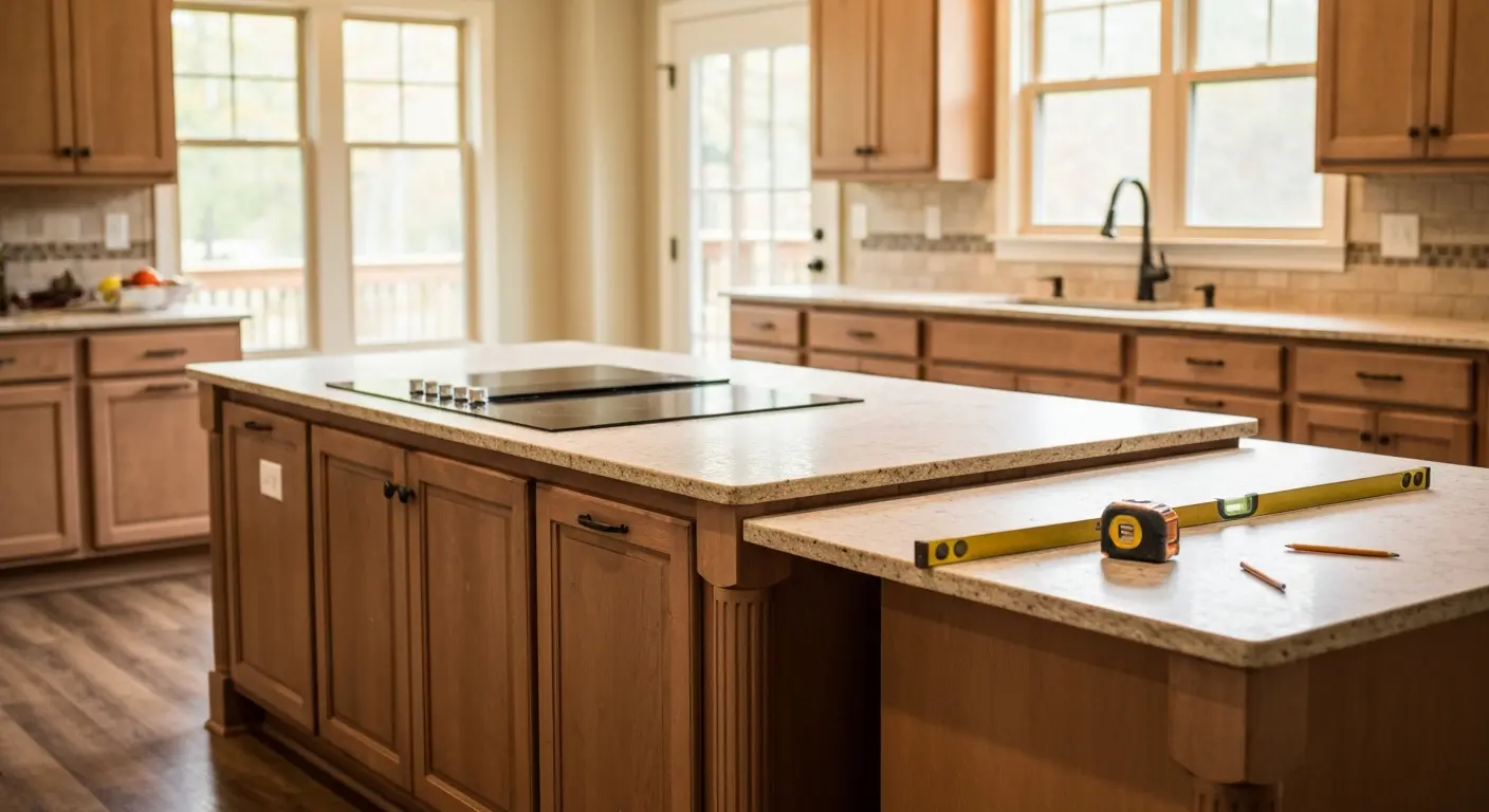 Kitchen island installation