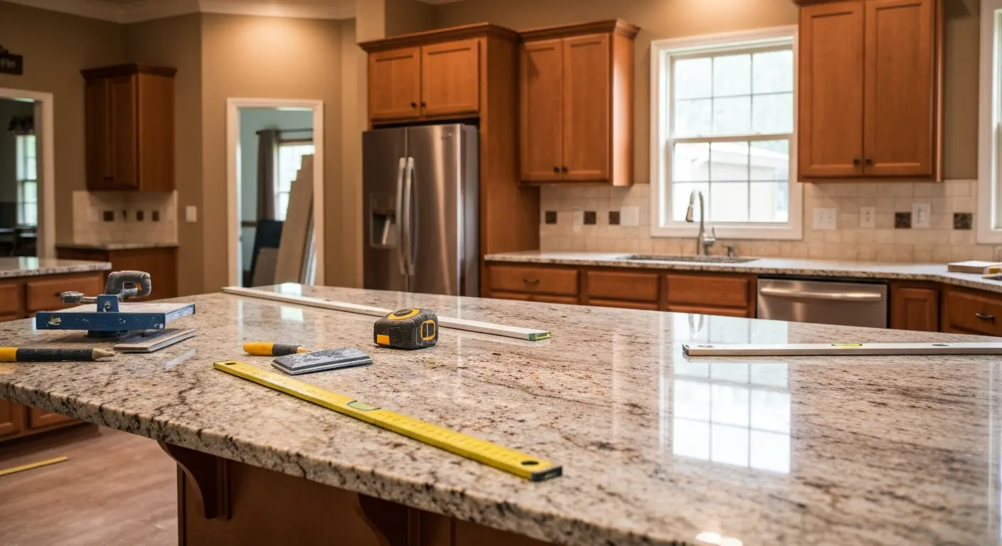 Kitchen countertop installation