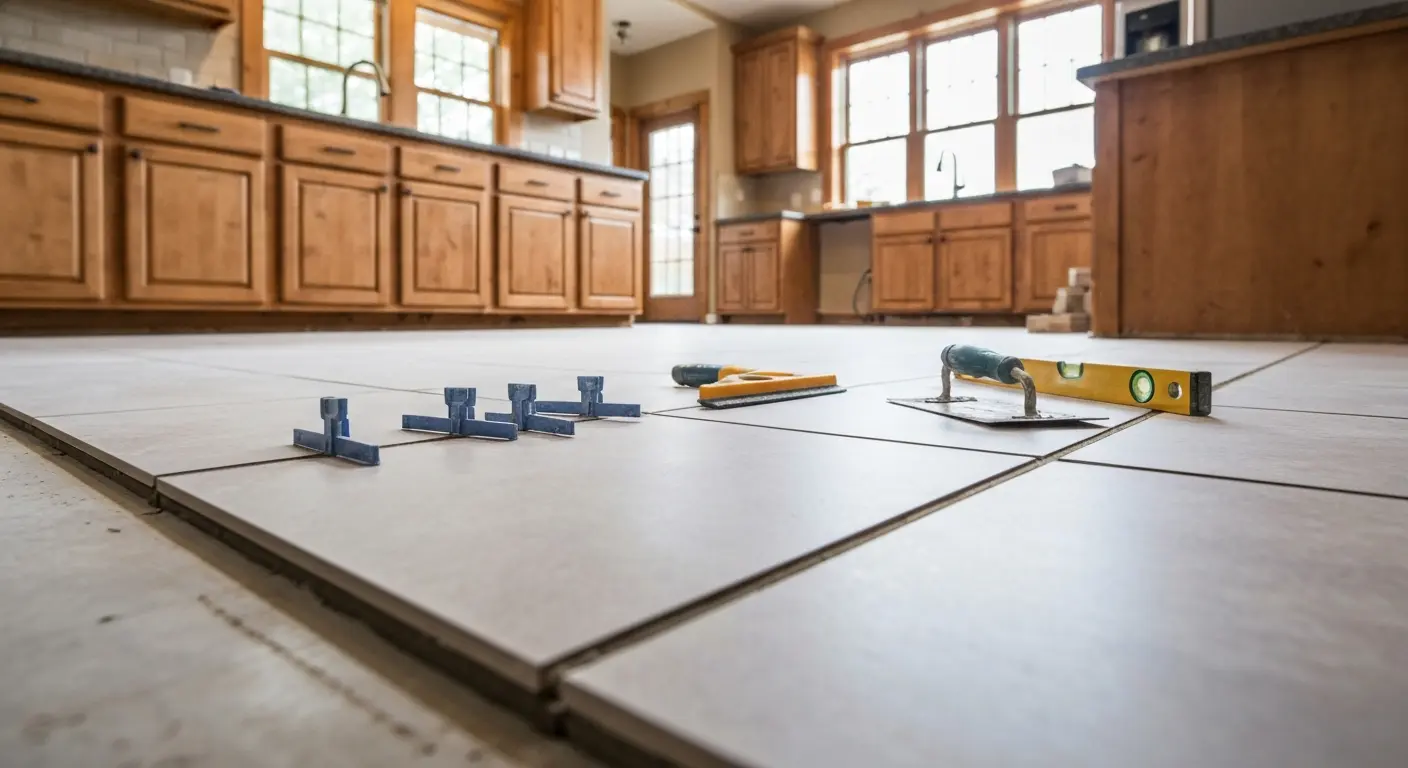 Kitchen flooring installation
