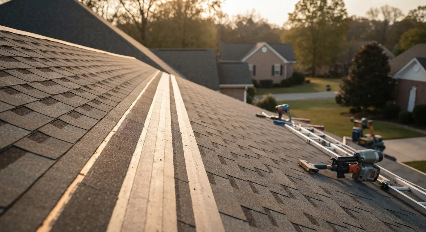 New construction roofing installation